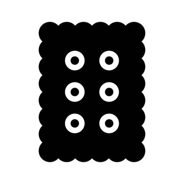 bisküvi vektör kabartması düz simge 