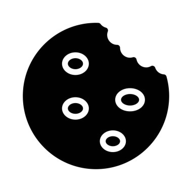 bisküvi vektör kabartması düz simge 