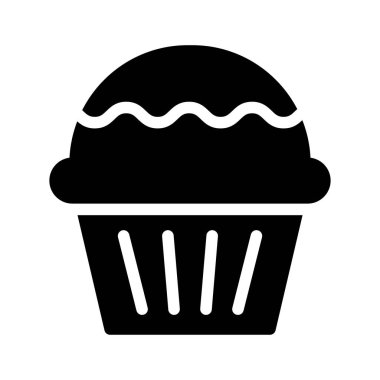 cupcake vektör düz simge 