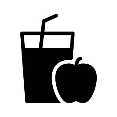 meyve suyu vektörü düz simgesi 