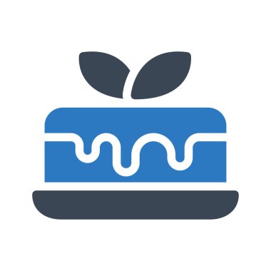 Pan kek vektörü renk simgesi 