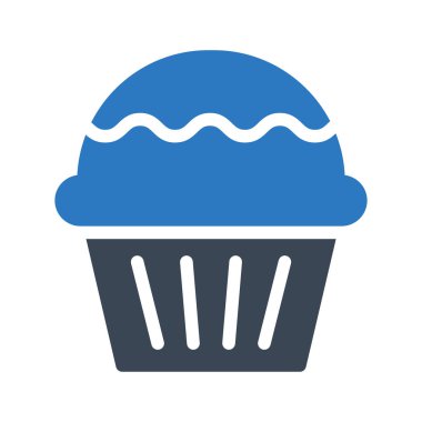 cupcake vektör renk simgesi 