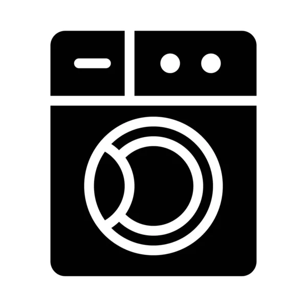 Machine Vector Glyph Flat Icon — Stock Vector