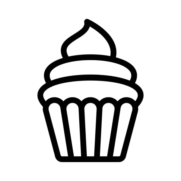 Muffin Vector Glyph Flat Icon — Stockvektor