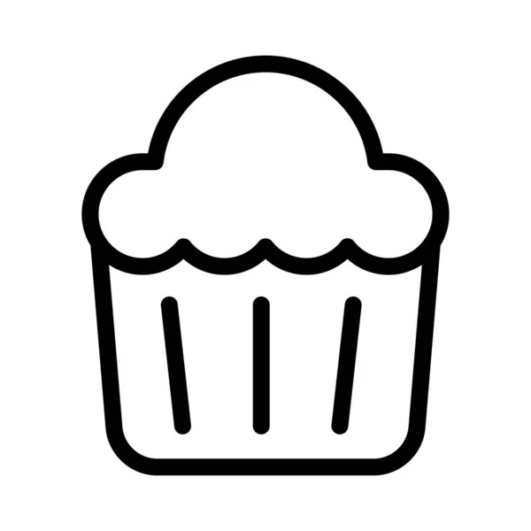 Muffin Vector Glyph Icona Piatta — Vettoriale Stock