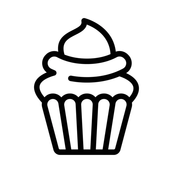 Muffin Vector Glyph Flat Icon — Stockvektor