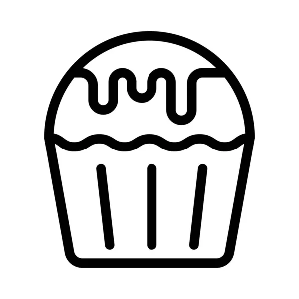 Muffin Vector Glyph Flat Icon — Stockvektor