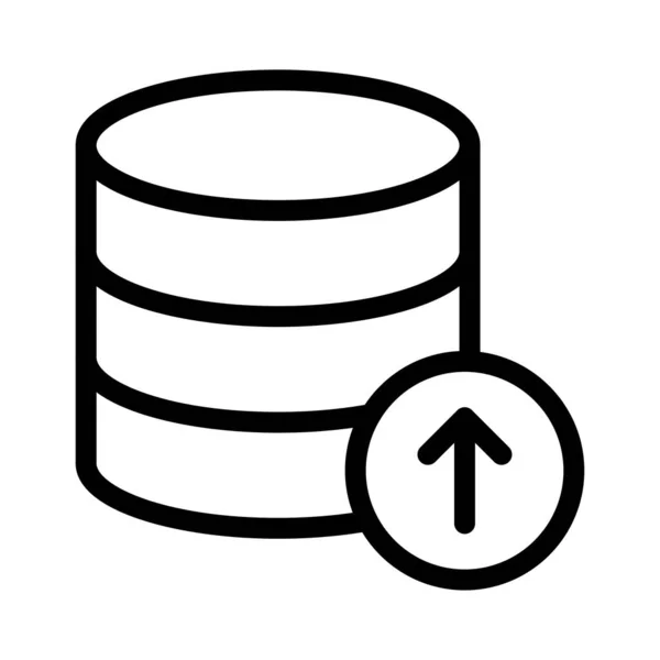 Datenbank Vektor Thin Line Symbol — Stockvektor