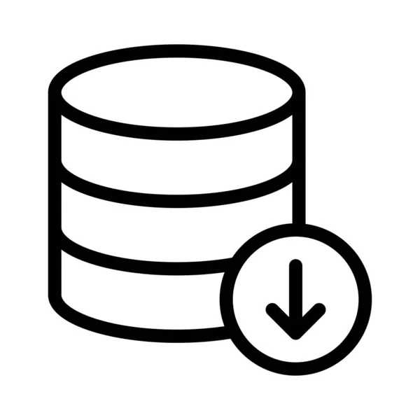 Database Vector Thin Line Icon — Stock Vector