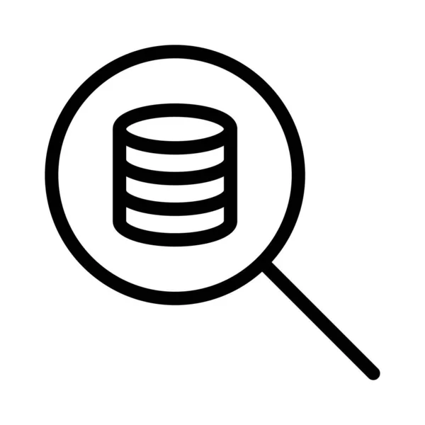 Database Vector Thin Line Icon — Stock Vector
