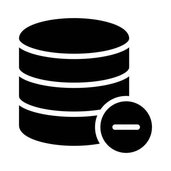 Supprimer Glyphe Vectoriel Icône Plate — Image vectorielle