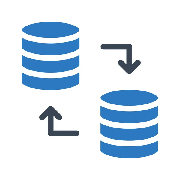 Échange Vectoriel Glyphe Icône Couleur — Image vectorielle
