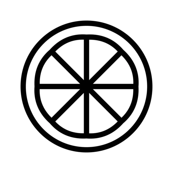 Slice Vektor Thin Line Symbol — Stockvektor