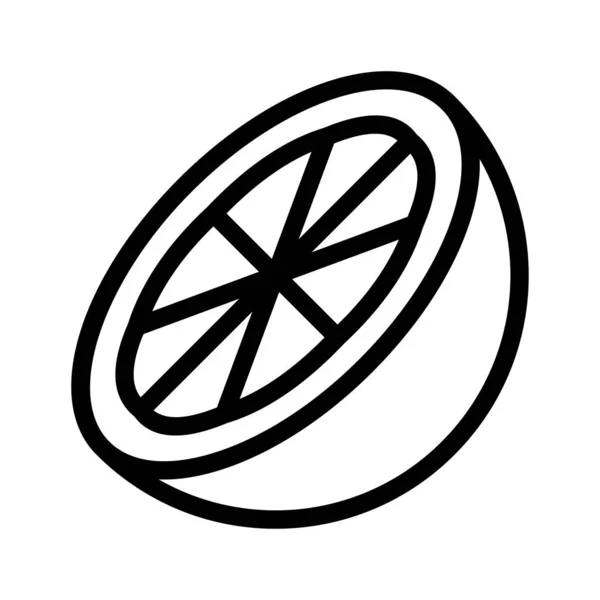 Zitronenvektor Dünne Linie Symbol — Stockvektor