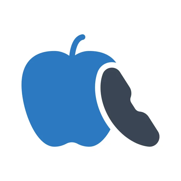 Яблуко Векторний Гліф Кольоровий Значок — стоковий вектор