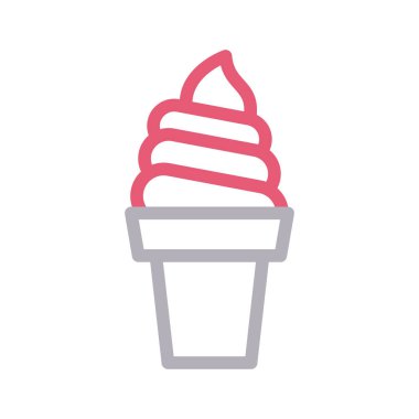 dondurma düz çizgi simgesi 