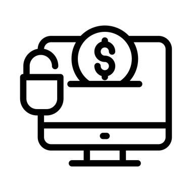 vektör ince çizgi simgesini öde 