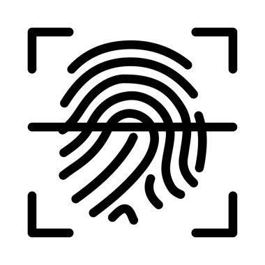 vektör ince çizgi simgesini tara 