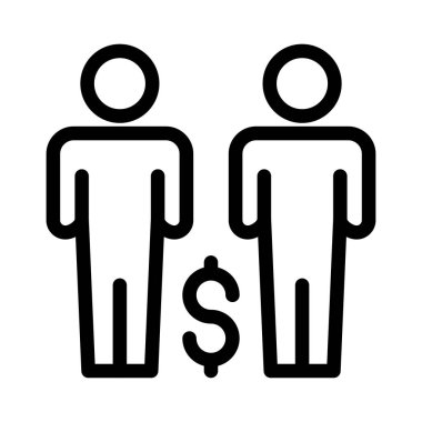 takım vektör ince çizgi simgesi 