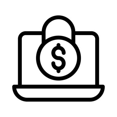 Dolar vektör ince çizgi simgesi 