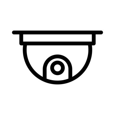 Güvenlik vektörü ince çizgi simgesi 