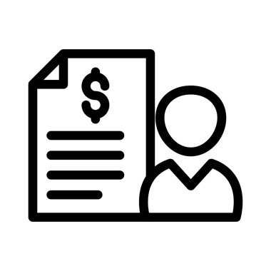 Bill vektör ince çizgi simgesi 