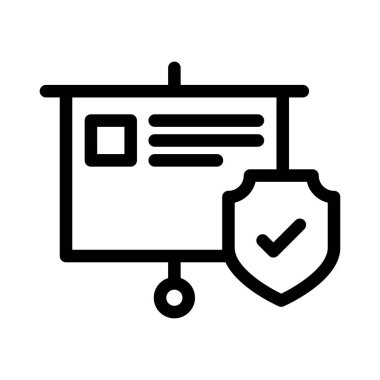 sunum vektörü ince çizgi simgesi 