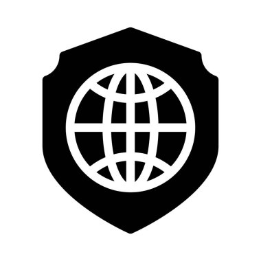 Güvenli vektör simgesi düz simgesi 