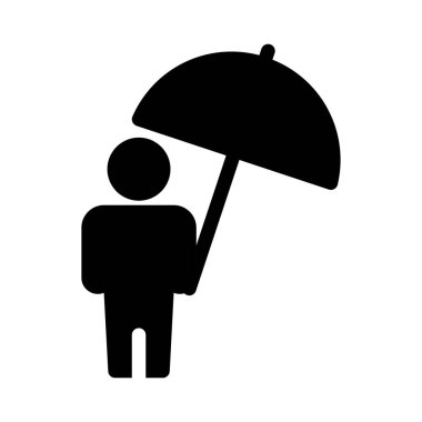 Adam vektör sembolü düz simge 