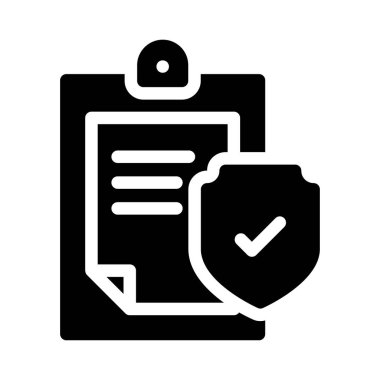 Koruma vektörü simgesi düz simgesi 