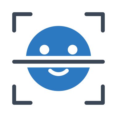 yüz vektör renk simgesi