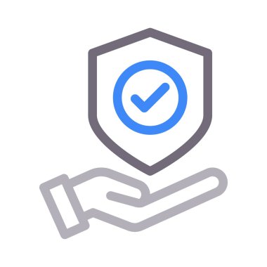 kalkan düz çizgi simgesi