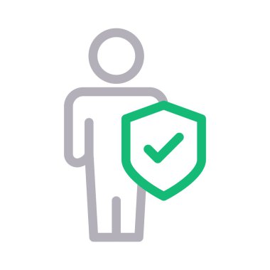 güvenli düz çizgi simgesi