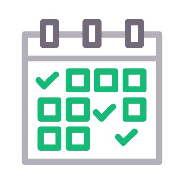 tarih düz renk çizgisi simgesi