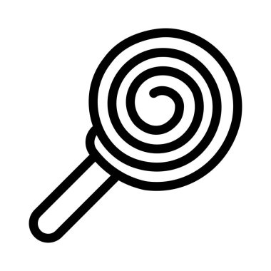 Şeker vektörü ince çizgi simgesi