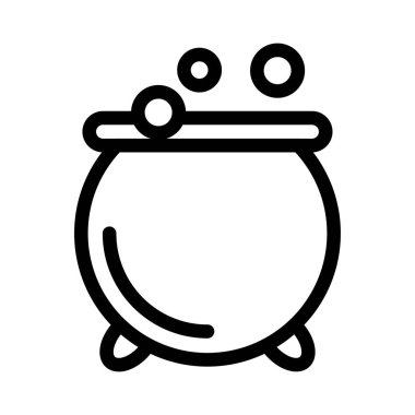 cadı vektör ince çizgi simgesi