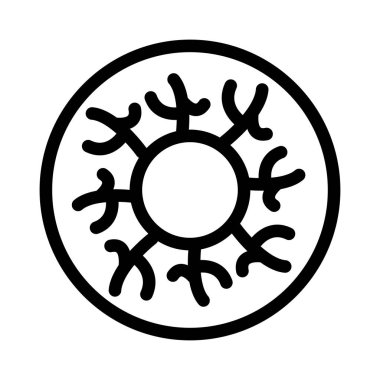 göz vektörü ince çizgi simgesi