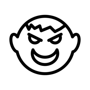 canavar vektör ince çizgi simgesi