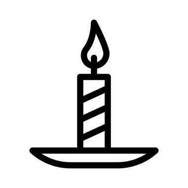 alev vektörü ince çizgi simgesi