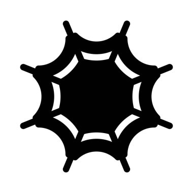 Örümcek ağı vektör simgesi düz simge