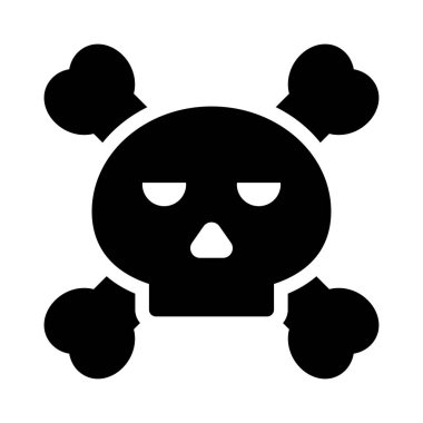 kafatası vektör düz simgesi