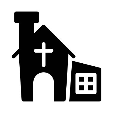 Katolik vektör sembolü düz simge