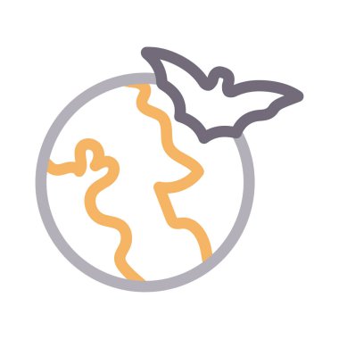 hayvan vektörü düz renk simgesi