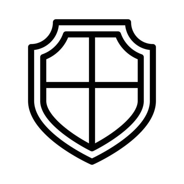 Ikona Wektora Ochronnego Cienkiej Linii — Wektor stockowy