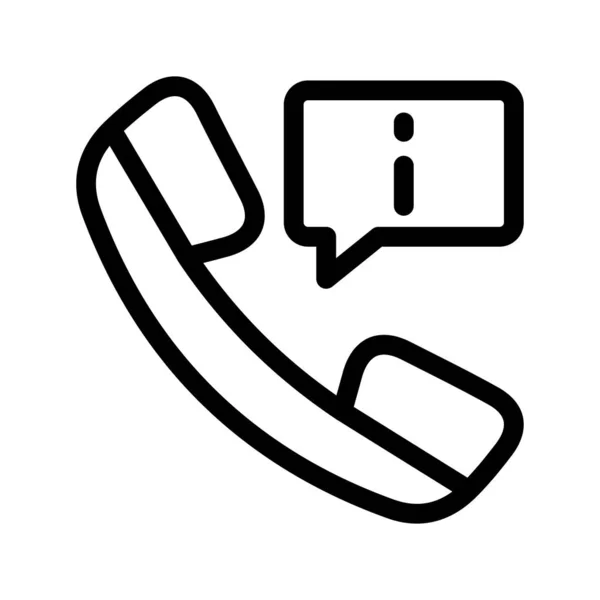 Telefon Vektor Dünne Linie Symbol — Stockvektor