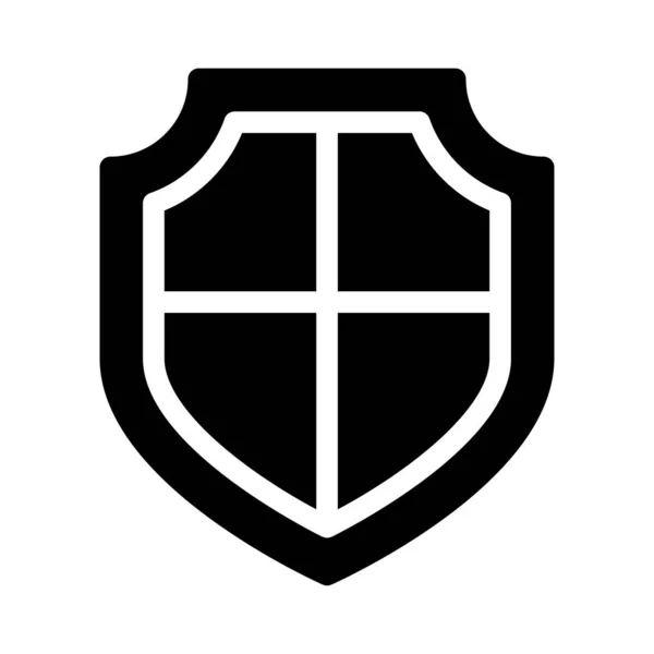 Ikona Wektora Ochronnego Glif Płaski — Wektor stockowy