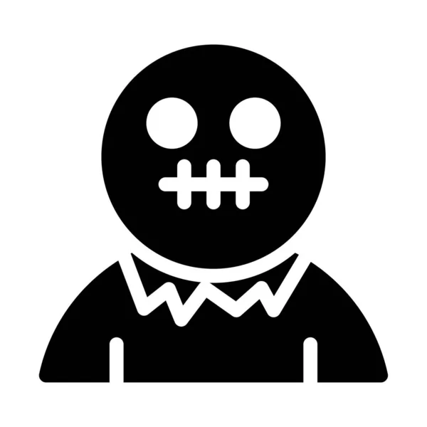 Halloween Vector Glifo Icono Plano — Vector de stock