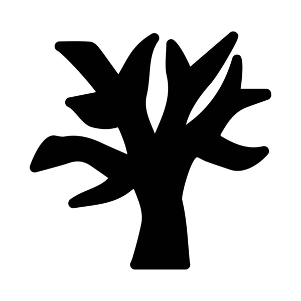 Дерево Векторний Гліф Плоский Значок — стоковий вектор