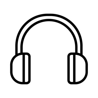 kulaklık vektörü ince çizgi simgesi
