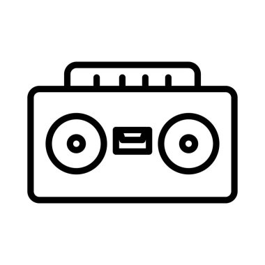 müzik vektörü ince çizgi simgesi